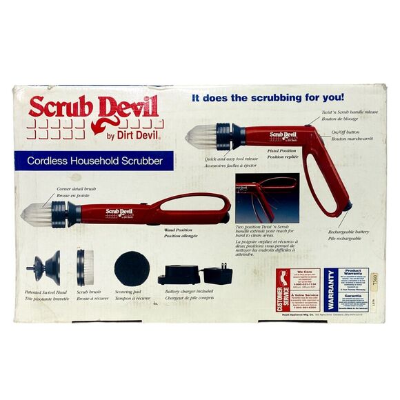 Scrub Devil By Dirt Devil Wireless Household Scrubber Cleaning Aid Scrubbing - Picture 5 of 12